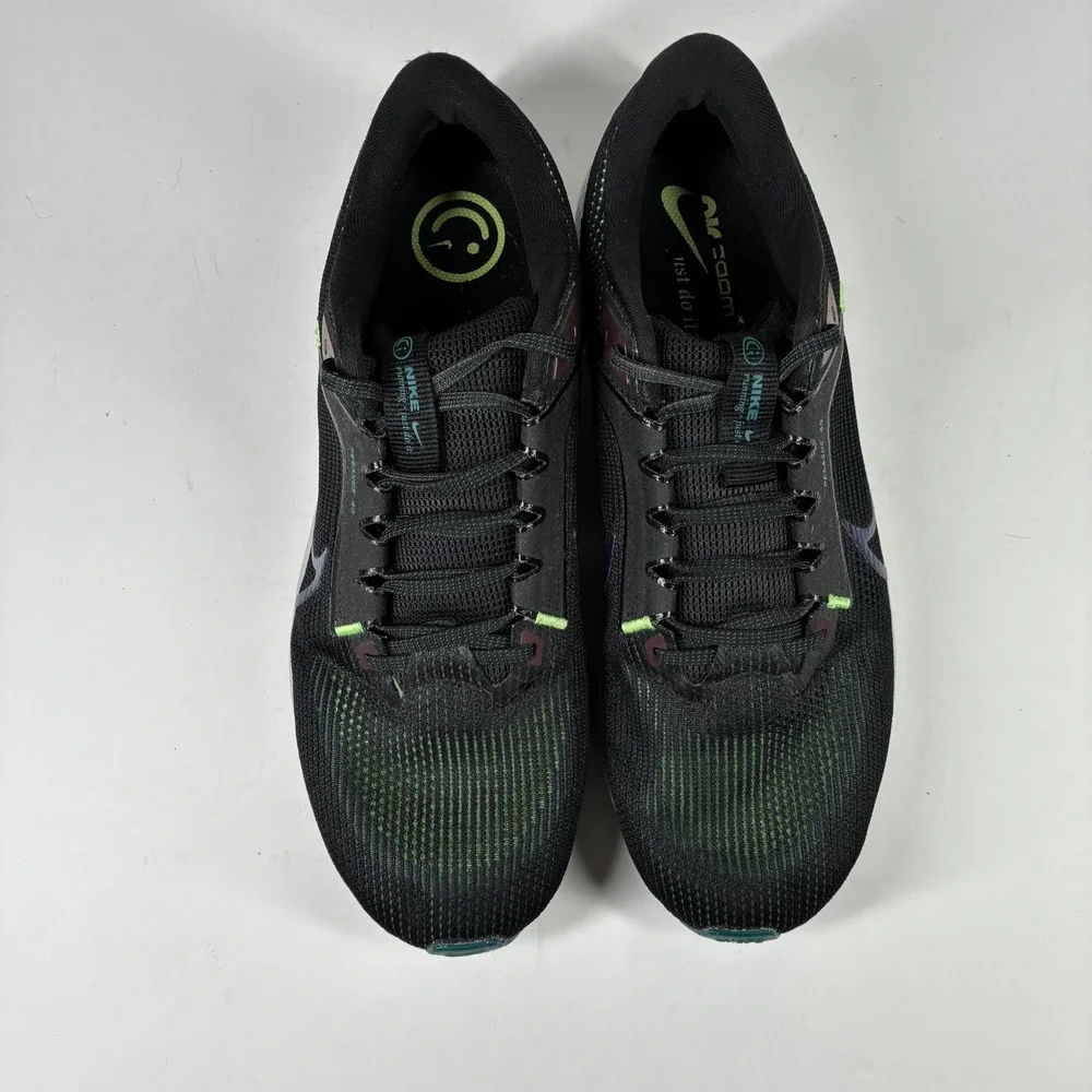 Nike Air Zoom Pegasus 40 Men's US 13 Black Purple Ink Running Shoes DV3853-005